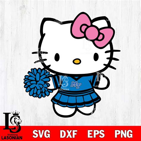 Middle Tennessee Blue Raiders Hello Kitty Cheerleader 8 - lasoniansvg