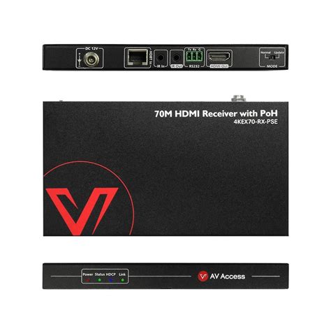 HDMI Extender PoH Receiver (HDBaseT), 4K x 2K, Computer IR+RS232+HDCP2 ...