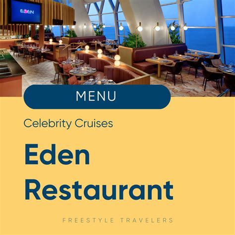 Celebrity Cruises Eden Cafe PDF Breakfast & Lunch Menu with Prices ...