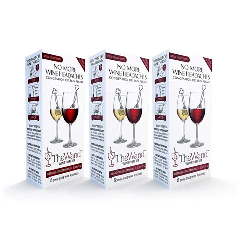 PureWine Wand Technology Histamine and Sulfite Filter, Purifier Alleviates Wine Allergies, Stir ...