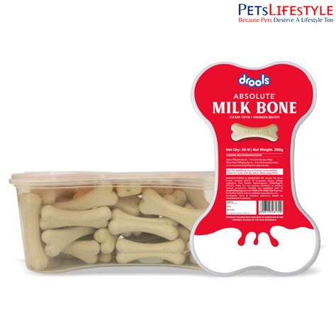 Buy Drools Absolute Milk Bone Jar Dog Treats Calcium Rich Dental Care ...