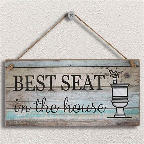 Buy Yankario Funny Bathroom Wall Decor Sign, Farmhouse Rustic Bathroom ...