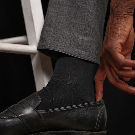 Men's Tie Bar: Solid Dress Socks - In Black, Cotton | Black dress socks ...