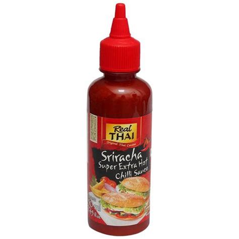 REAL THAI Sriracha Super Extra Hot Chilli Sauce - Spicy, Enhances Flav ...