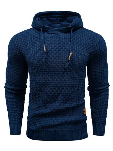 Manfinity Homme Men's Drawstring Hoodie With Patch Detailing | SHEIN USA
