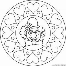 ausmalbilder fasching grundschule mandala clowngesicht clown mit herzen als malvorlage ausmalbilder fasching grundschule mandala clowngesicht clown mit herzen als malvorlage