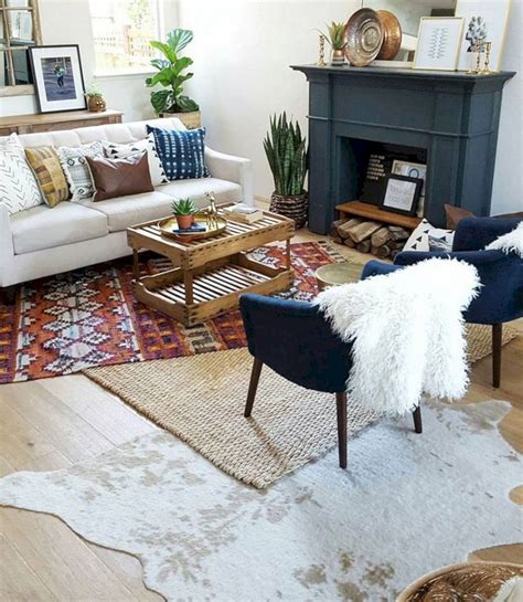 Awesome 25 Amazing Living Room Design With Rug Layering That Will Make ...
