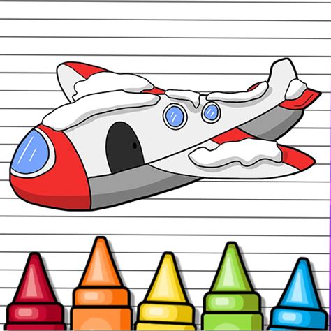 Airplane Coloring Page : Cute Plane aviation Coloring Book for Toddlers ...