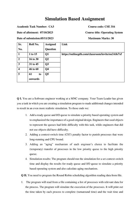 Simulation Based Assignment 2023 WB - Simulation Based Assignment ...