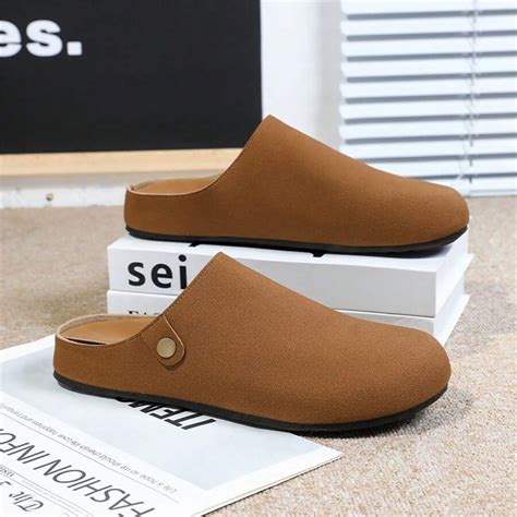 Teenagers' New Summer Mule Slip-On Sneakers, Breathable Anti-Odor Flat ...