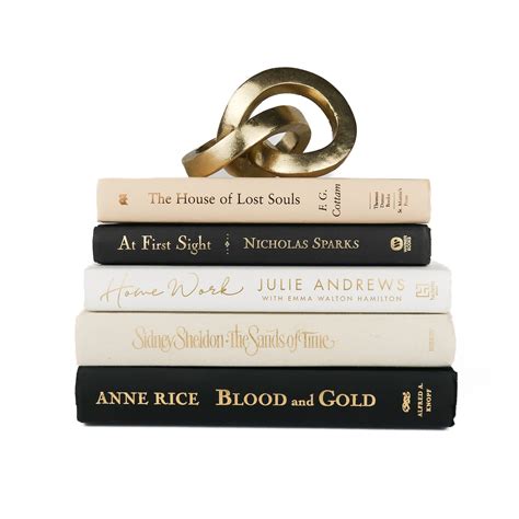 Bundle of Beige Black White Coffee Table Book Stacks Home Decor Book ...