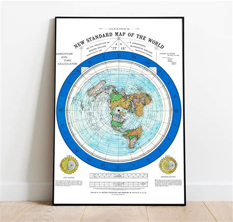 ArtCantHurtU Flat Earth Map of the World - 1892 Alexander Gleason India ...