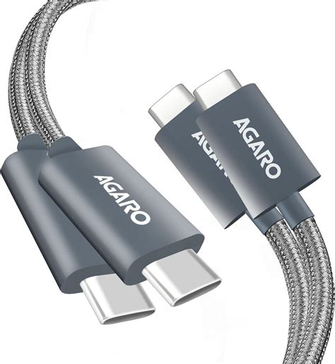 AGARO Type C To Type C Cable (60W),Pack Of 2,Supports Pd,Nylon Braided ...