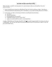 Image result for Introduction Discussion Post