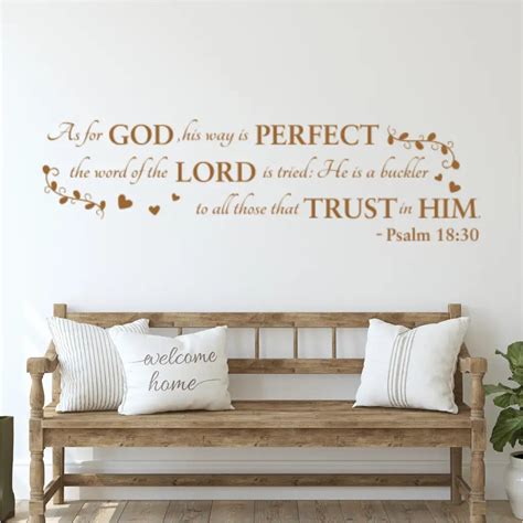 Psalm 18:30 Wall Decal: God's Perfect Way – The Simple Stencil