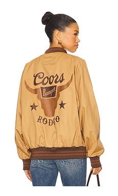 The Laundry Room Coors Banquet Rodeo Racing Jacket in Camel Gold | REVOLVE