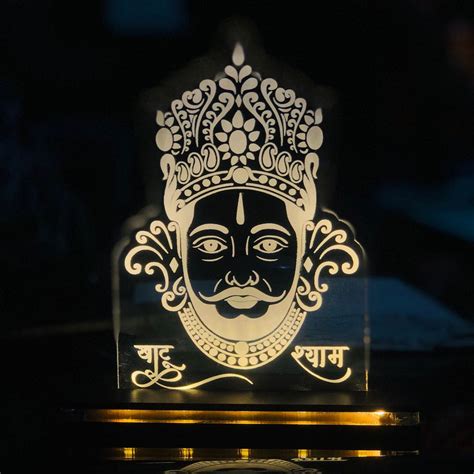 LED Acrylic Khatu Shyam Baba Table Frame – QuirkyGifts