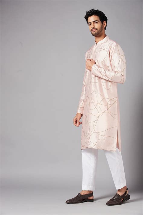 Hilo Design Buy Mens Gold Zari Embroidery Kurta – HILO DESIGN