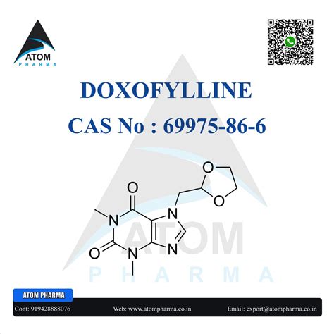 doxofylline API Manufacturer & Exporter in India | Atom Pharma ATOMPHARMA