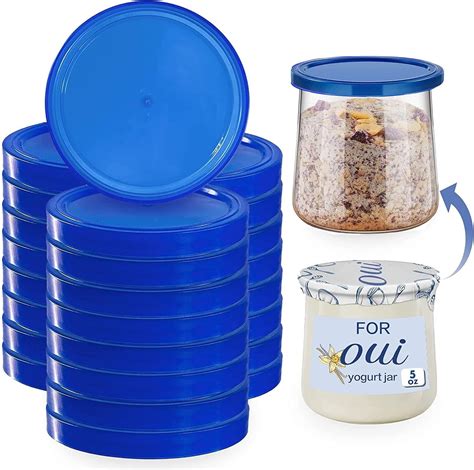 15 Pieces Oui Yogurt Jar Lids, Yogurt Container Lids, Clear Plastic ...