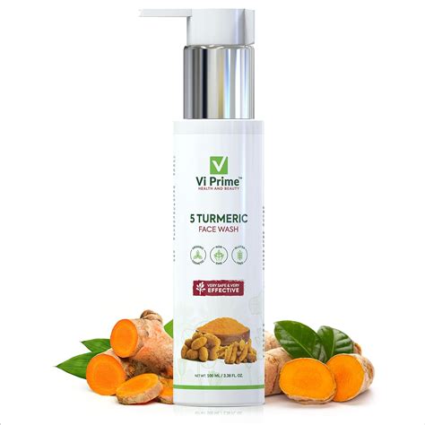 Vi Prime Health and Beauty 5 Turmeric Face Wash for Oily Skin |Haldi ...