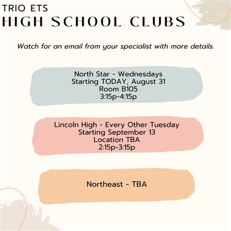 Clubs In High School