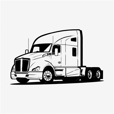 Premium Vector | Semi truck big rig 18 wheeler vector art illustration ...