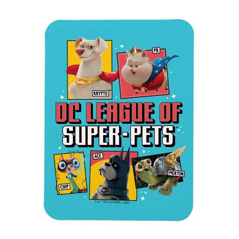 DC League of Super-Pets Character Panels Magnet | Zazzle | Comic book ...