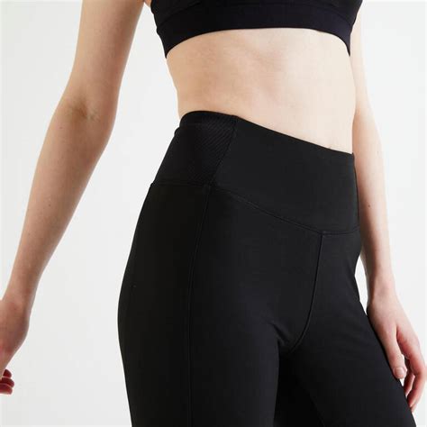 Buy Women Polyester High-Waist Basic Gym Leggings - Black Online ...