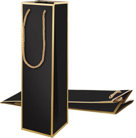 Amazon.com: Wine Gift Bags 2 PCS Luxury Wine Bottle Gift Bags, 4"X4"X13 ...