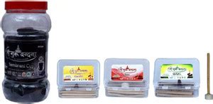 Shree guru vandana Dhoop v agarbatti Guggul Sambrani 24Cups +Chandan ...