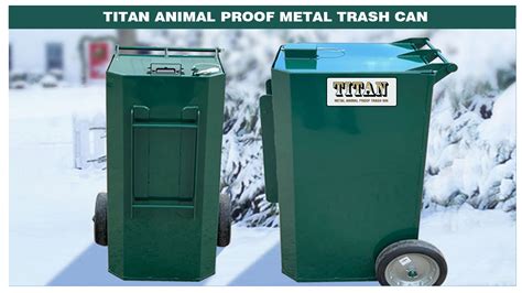 Titan Metal Animal Proof Trash Can, Bear-resistant garbage can