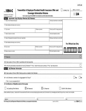 2025 Form IRS 1094-C - Blank Fillable Template | Fill Out, Print ...