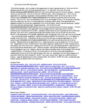 Dl 44 Form - Fill Online, Printable, Fillable, Blank | pdfFiller