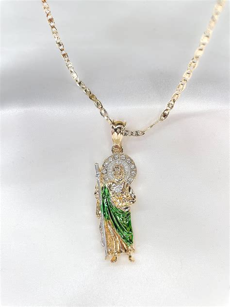 Saint Jude Necklace Gold Plat...B097WSG1LH | Encarguelo.com
