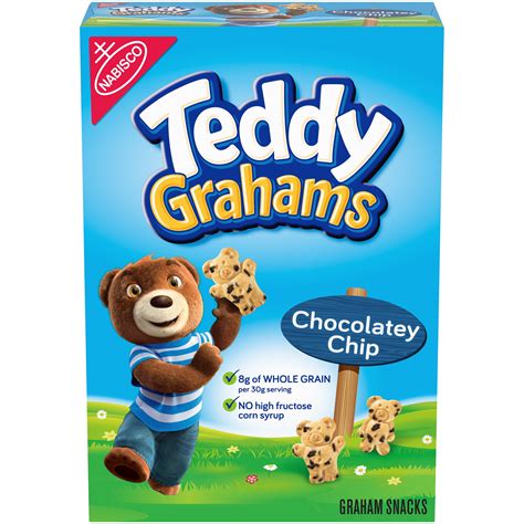 Teddy Grahams Chocolatey Chip Graham Snacks, 10 oz Box - Walmart.com ...