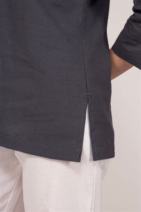Slate Grey Short Kurti – Albelie