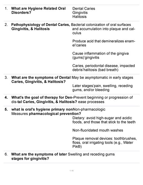 PHAR 639 Oral Self-Care - What are Hygiene Related Oral Disorders? Dental Caries Gingivitis ...