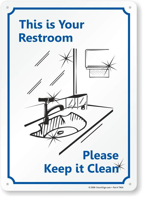 Restroom Cleaning Signs