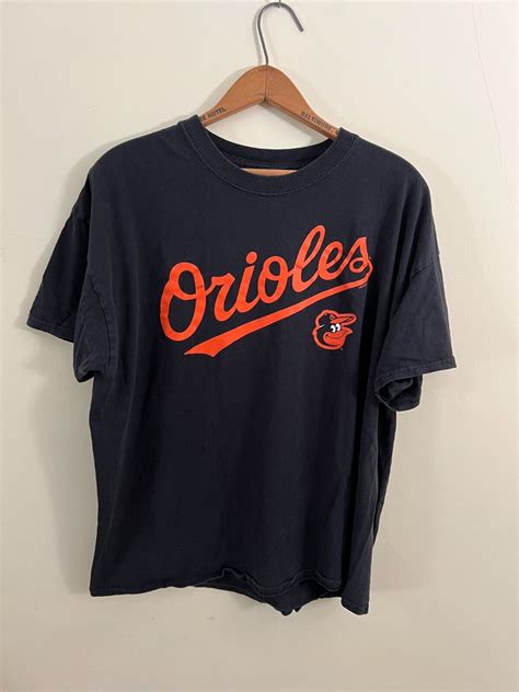 Baltimore Orioles T-Shirt L MLB Genuine Merchandise Black 100% Cotton ...