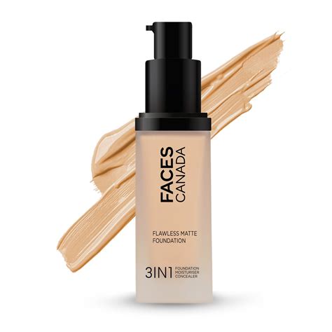 Buy FACESCANADA Flawless Matte Foundation Warm Natural 30 Ml|3-In-1 ...