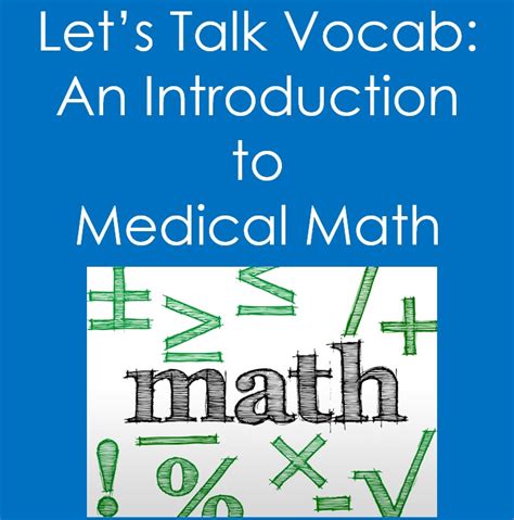 Image result for Medical Math Tutorials