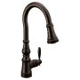 Moen S73004EV2BG Weymouth 1.5 GPM Single Hole Pull Down Smart Kitchen ...