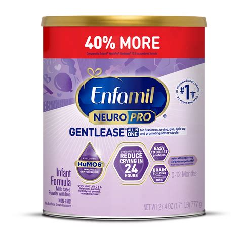 Enfamil NeuroPro Gentlease Baby Formula for Easing Fussiness, Gas, Spit ...