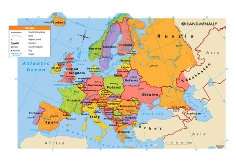 Europe Political Map Printable
