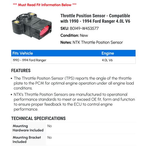 Throttle Position Sensor Test Throttle Position Sensor For 1995-2000 ...