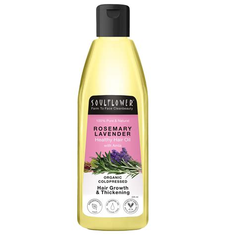 Buy Soulflower Rosemary Lavender Hair Oil for Healthy Hair, Scalp, Hair ...
