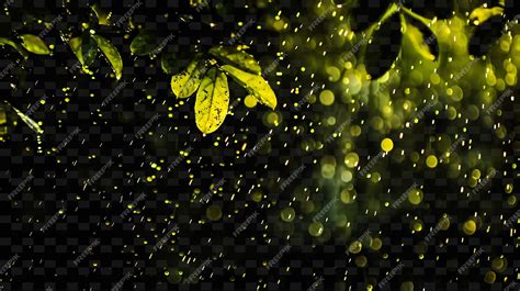 Premium PSD | Exotic glowing tropical rain with vibrant colors and ...
