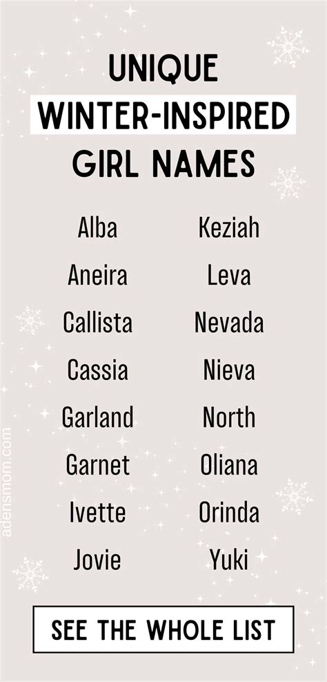 250+ Winter Names for Girls: Top Picks for 2025