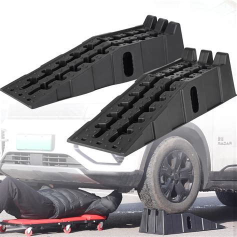 OULEME Car Ramp Tire Ramp New Stackable Maintenance Ramp Hydraulic Jack ...